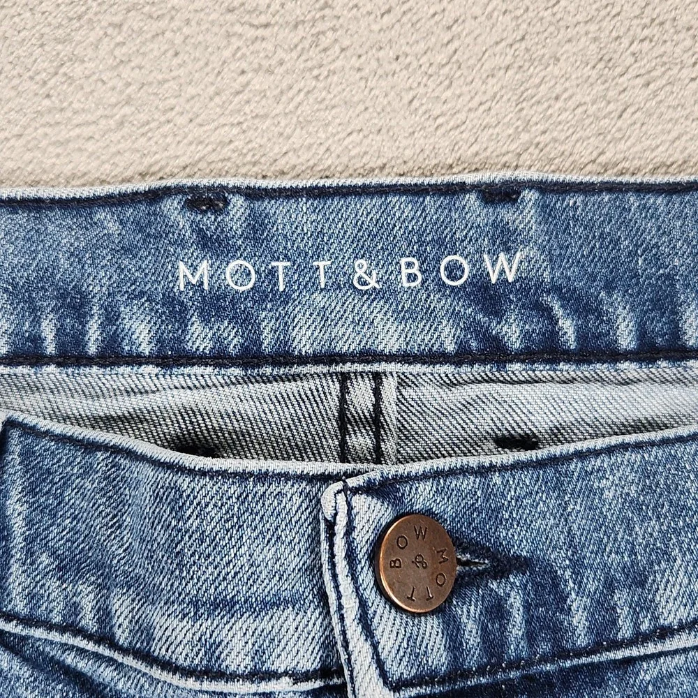 Mott & Bow Warren Slim‎ Straight Jeans Mens 38x32 Blue Stretch Denim Medium Wash